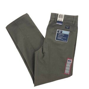 NWT DOCKERS Original Khaki Individual Fit Waistband Gray Pants Crease Size 30x32